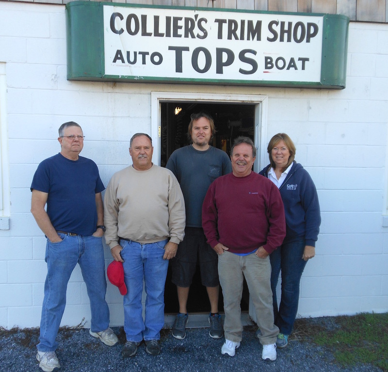 Collier's Trim Shop in Dewey Beach has been in business since the 1960s. The crew of the family-run business (l-r) Mike Sockriter, Scott Joseph, Victor Joseph, Mark Joseph and Vanessa Joseph. BY CHRIS FLOOD